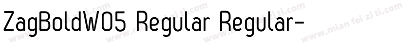 ZagBoldW05 Regular Regular字体转换